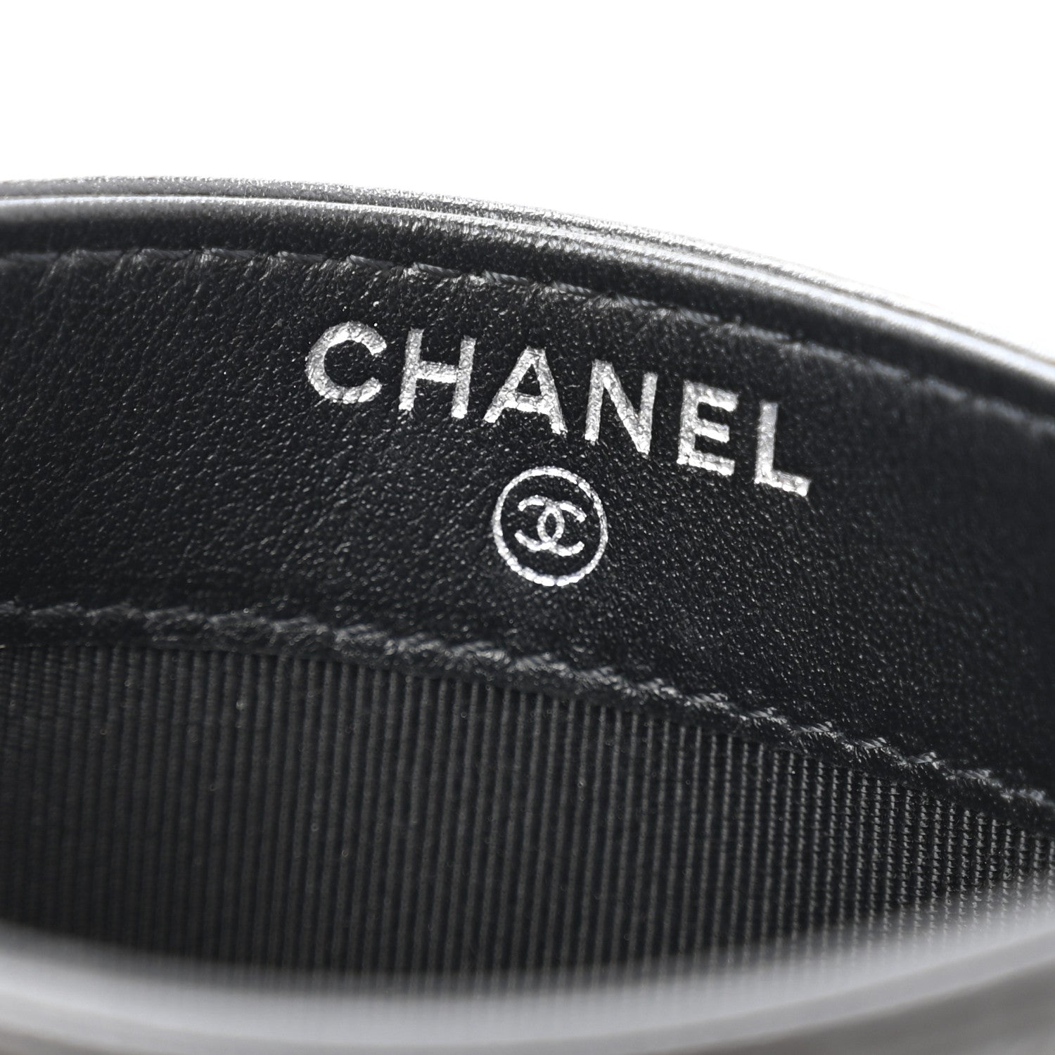 Chanel Aged Calfskin Chevron Quilted Gabrielle Card Holder So Black 6 of 12
