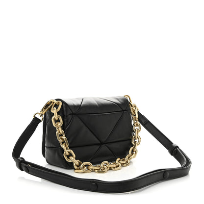Prada Nappa Metal Quilted Small Patchwork System Flap Bag Black 3 of 11