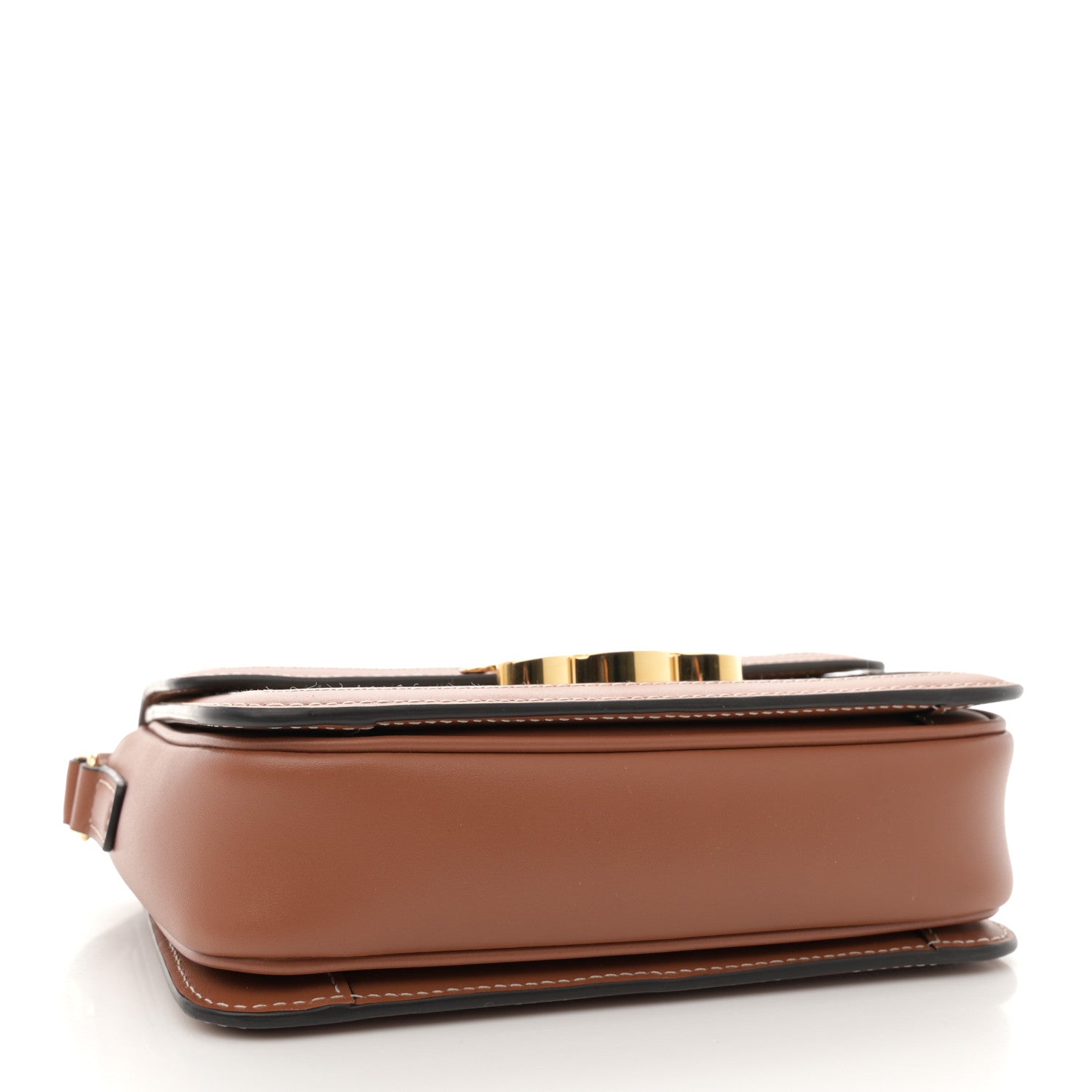 Celine Textile Calfskin Teen Triomphe Bag Natural Tan 4 of 11