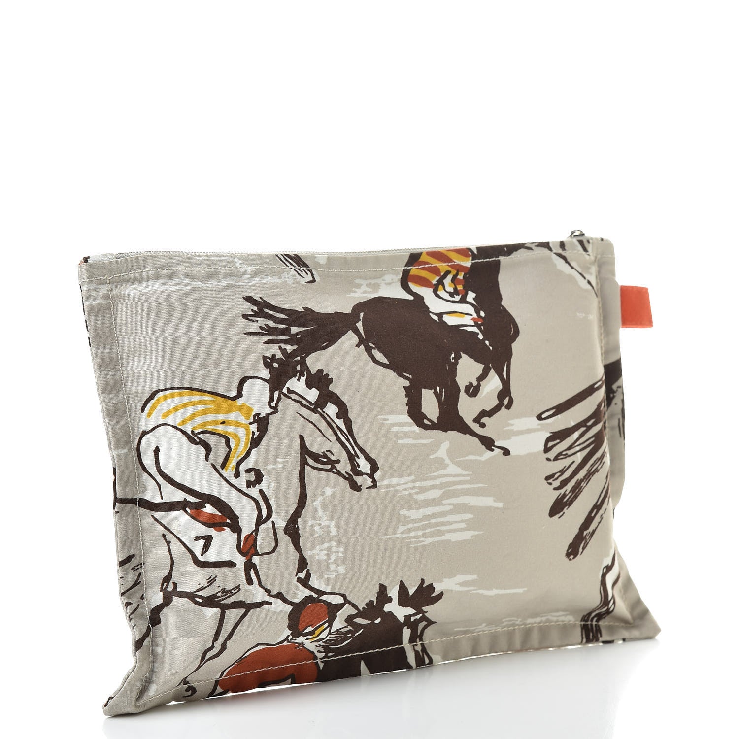 Hermes Toile Equator Trousse GM Grey 3 of 7