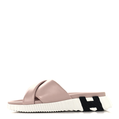 Hermes Nappa Womens Infra Sandals 38 Rose Porcelaine 1 of 10