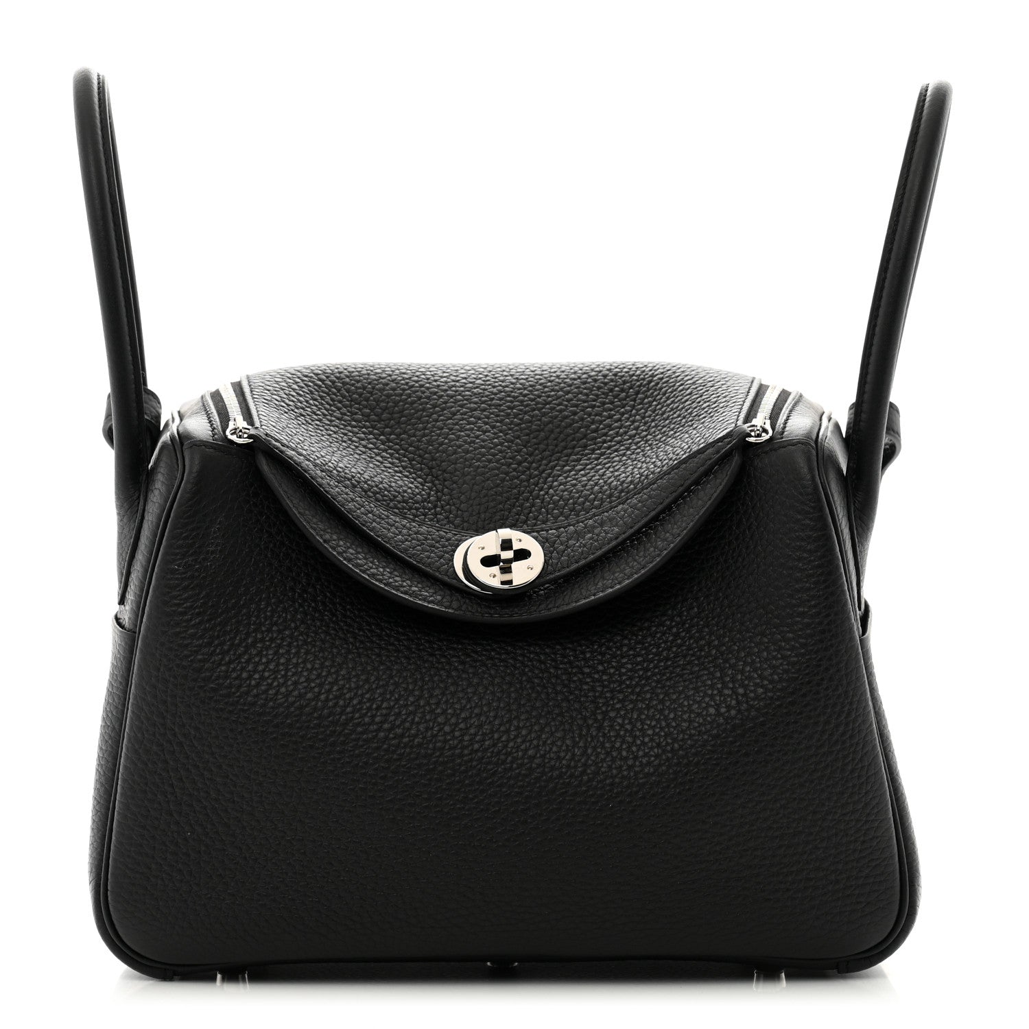 Hermes Taurillon Clemence Lindy 26 Black 1 of 13
