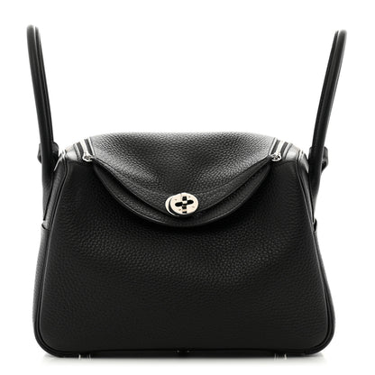 Hermes Taurillon Clemence Lindy 26 Black 1 of 13
