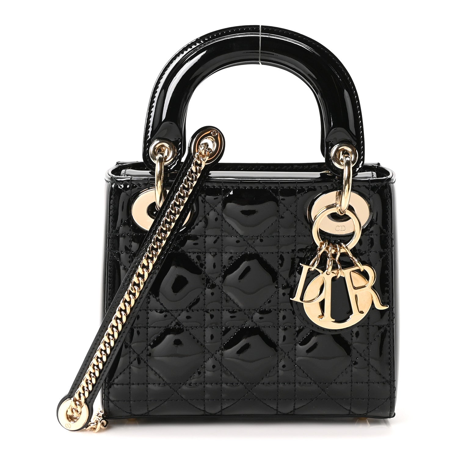 Christian Dior Patent Cannage Mini Lady Dior Black 1 of 11