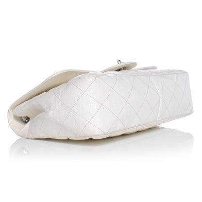 Chanel Caviar Jumbo Single Flap White 4 of 9
