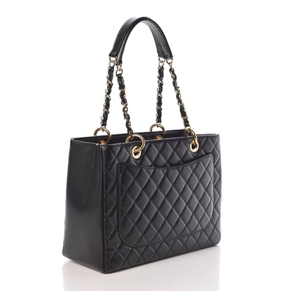 Chanel Caviar Quilted Grand Shopping Tote GST Black 3 of 10