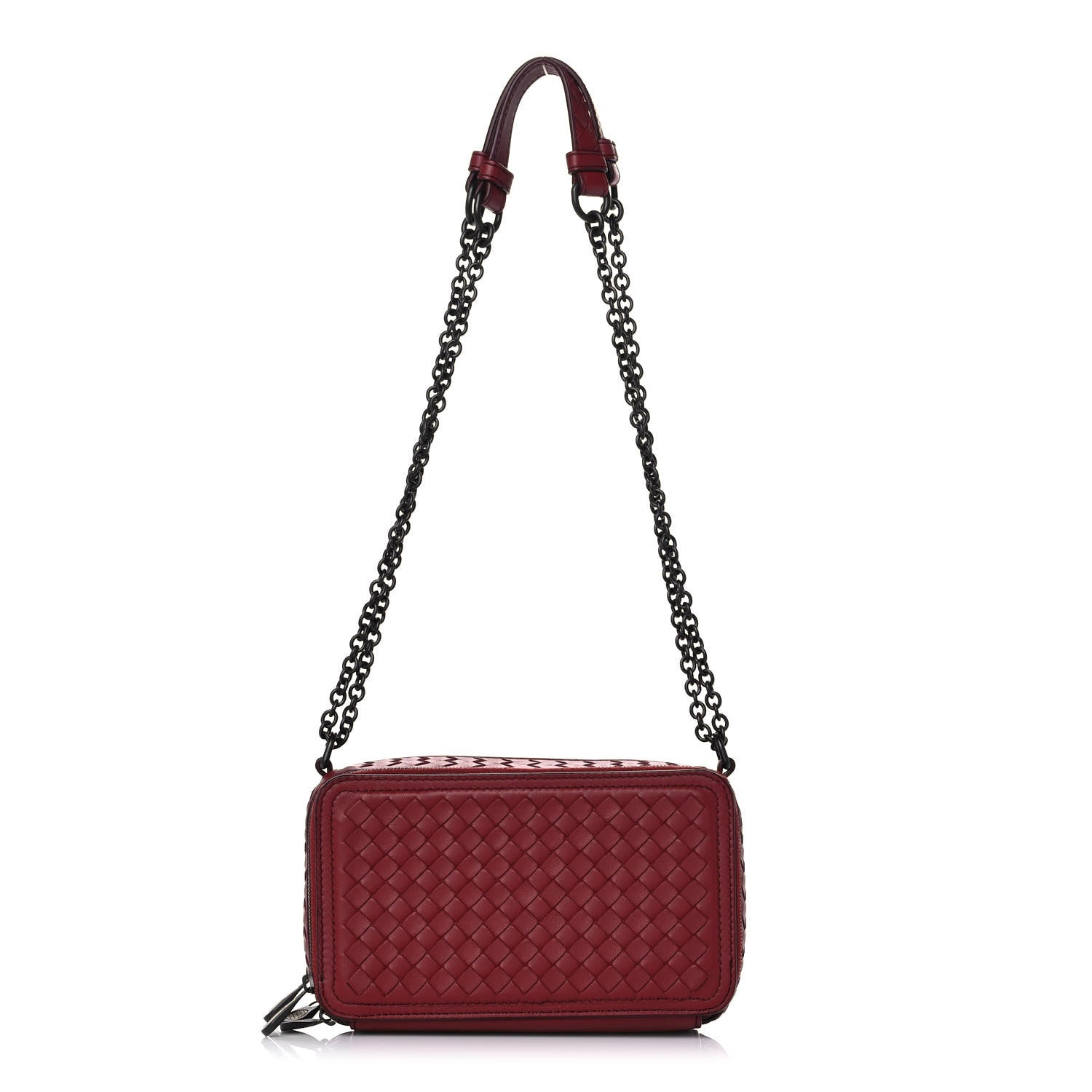Bottega Veneta Nappa Intrecciato Camera Bag Red 3 of 13