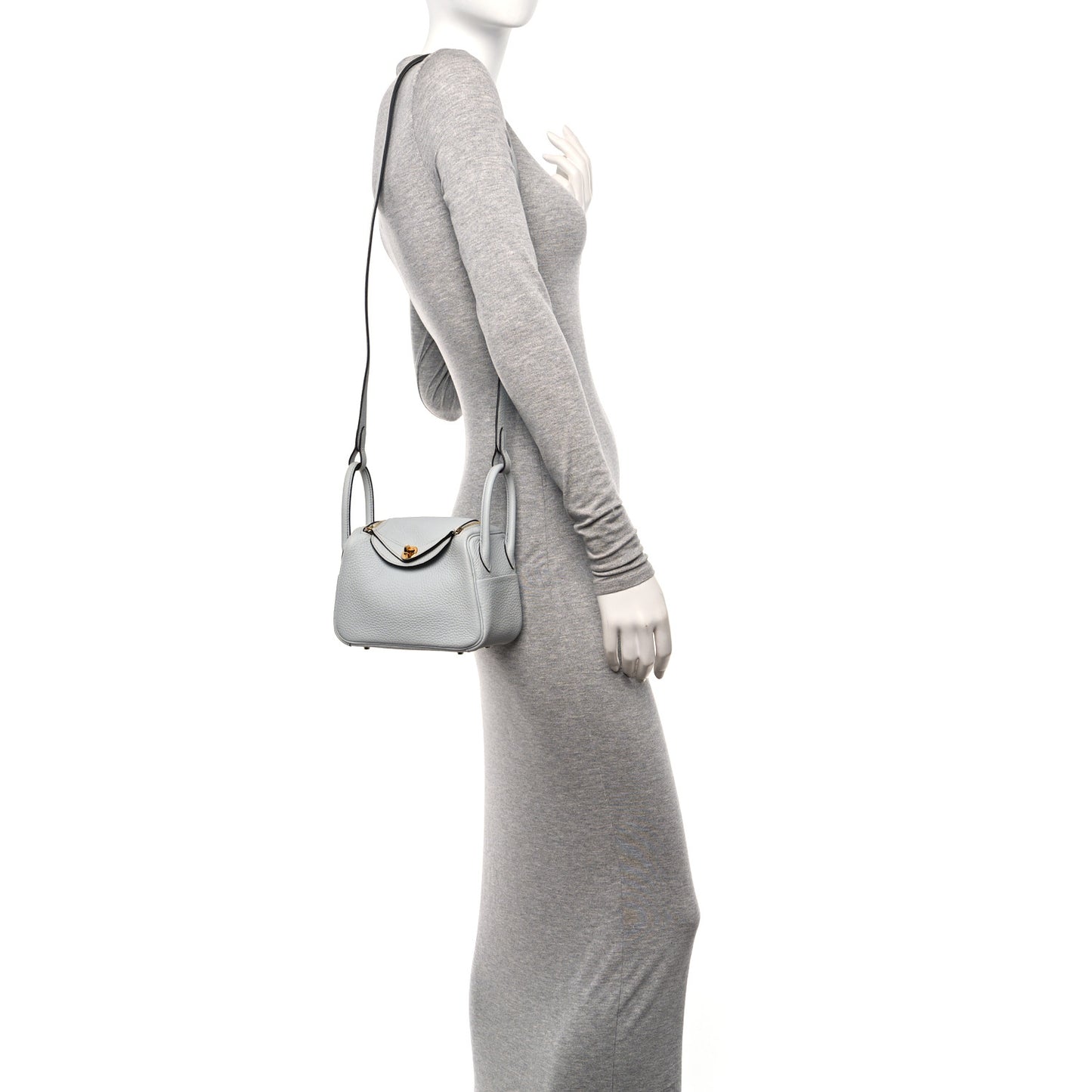 Taurillon Clemence Mini Lindy 20 Bleu Pale
