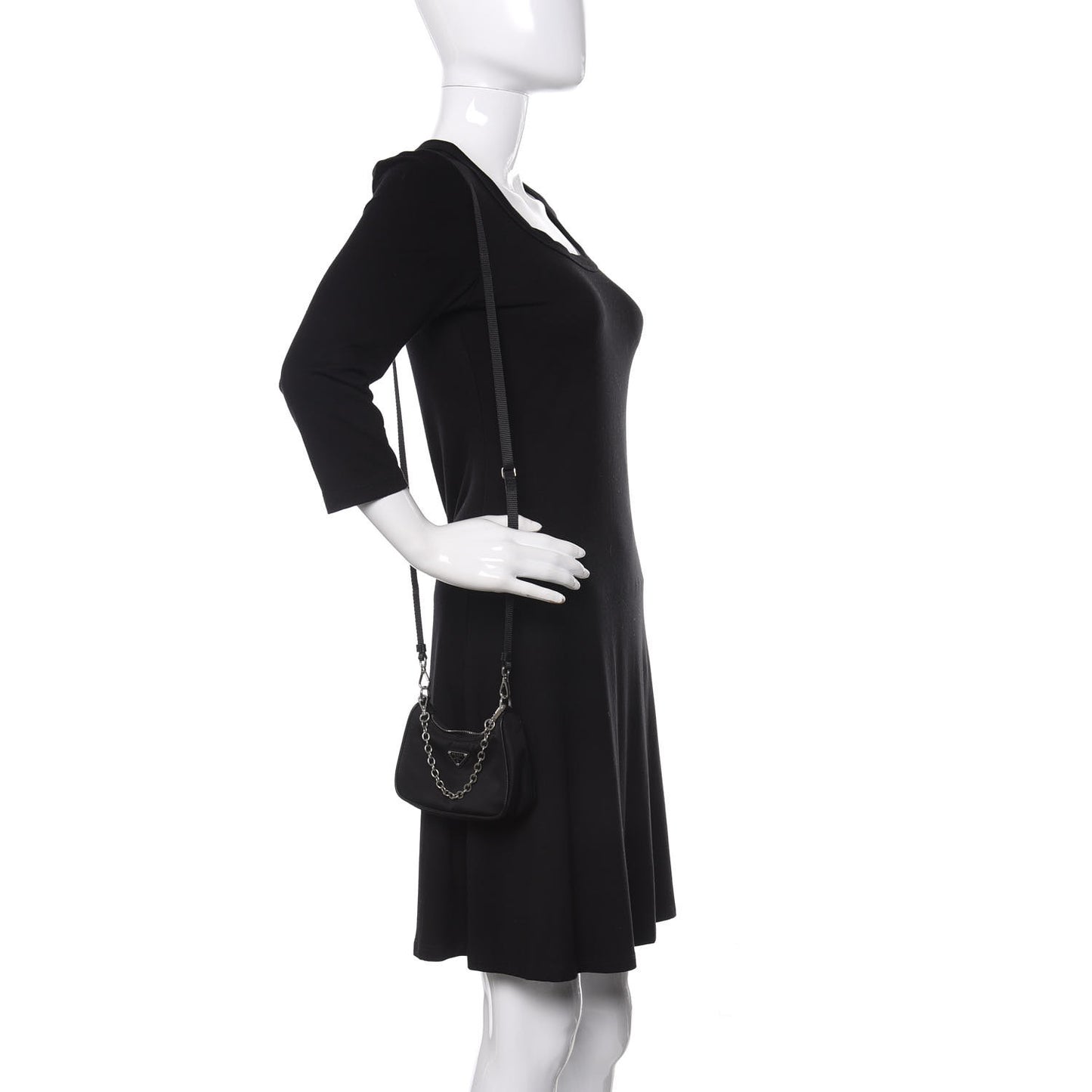 Tessuto Nylon Mini Re-Edition 2000 Shoulder Bag Black