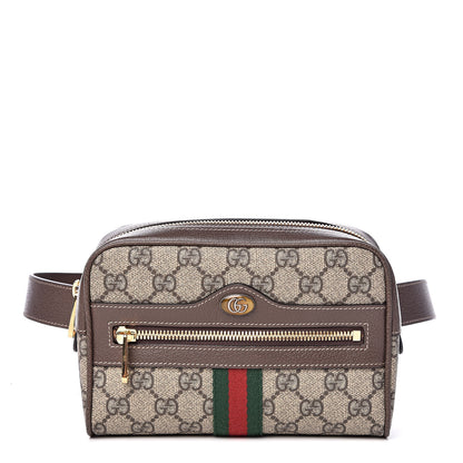 Gucci GG Supreme Monogram Web Small Ophidia Belt Bag 105 42 Dark Brown 1 of 9