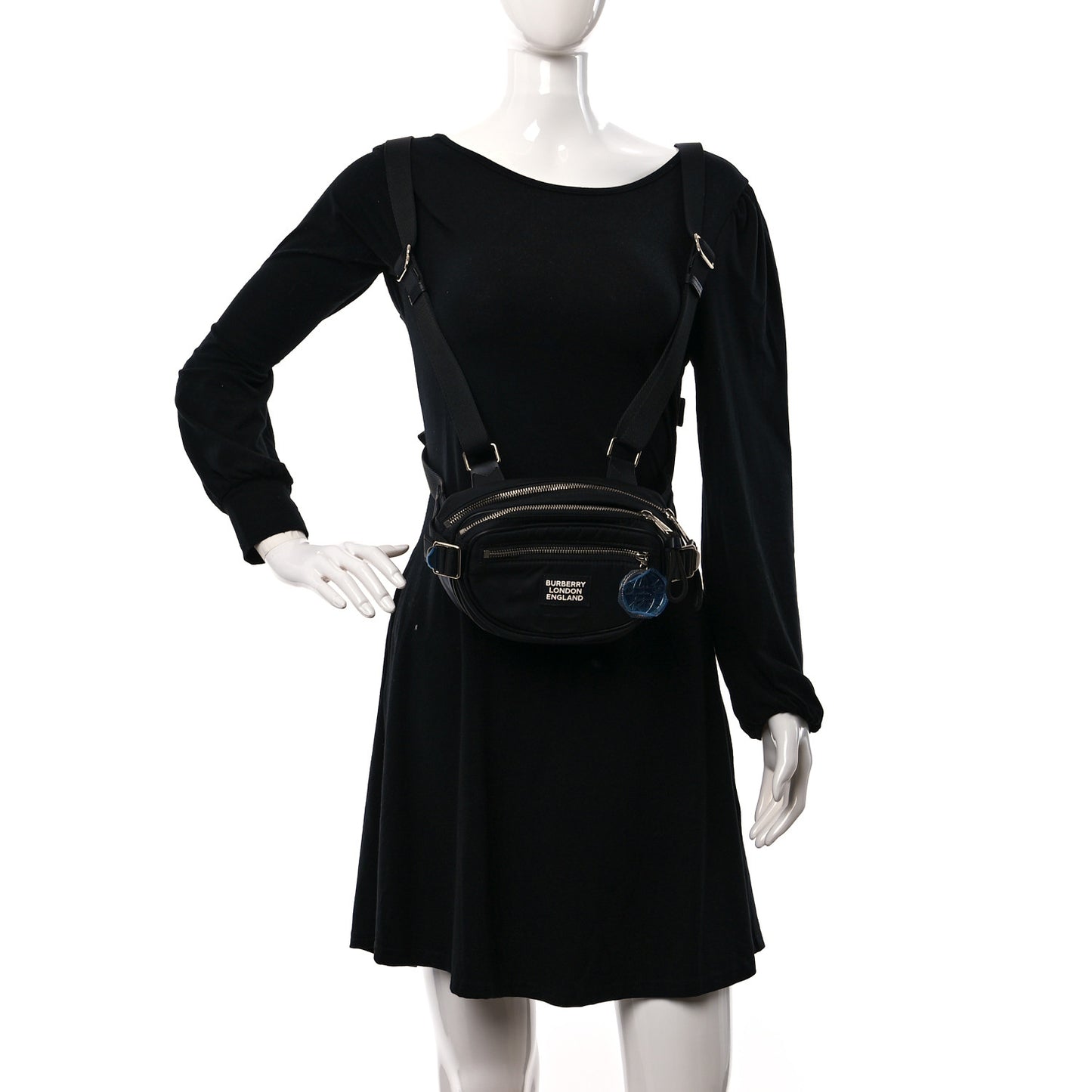 Econyl Logo Print Bum Bag Black