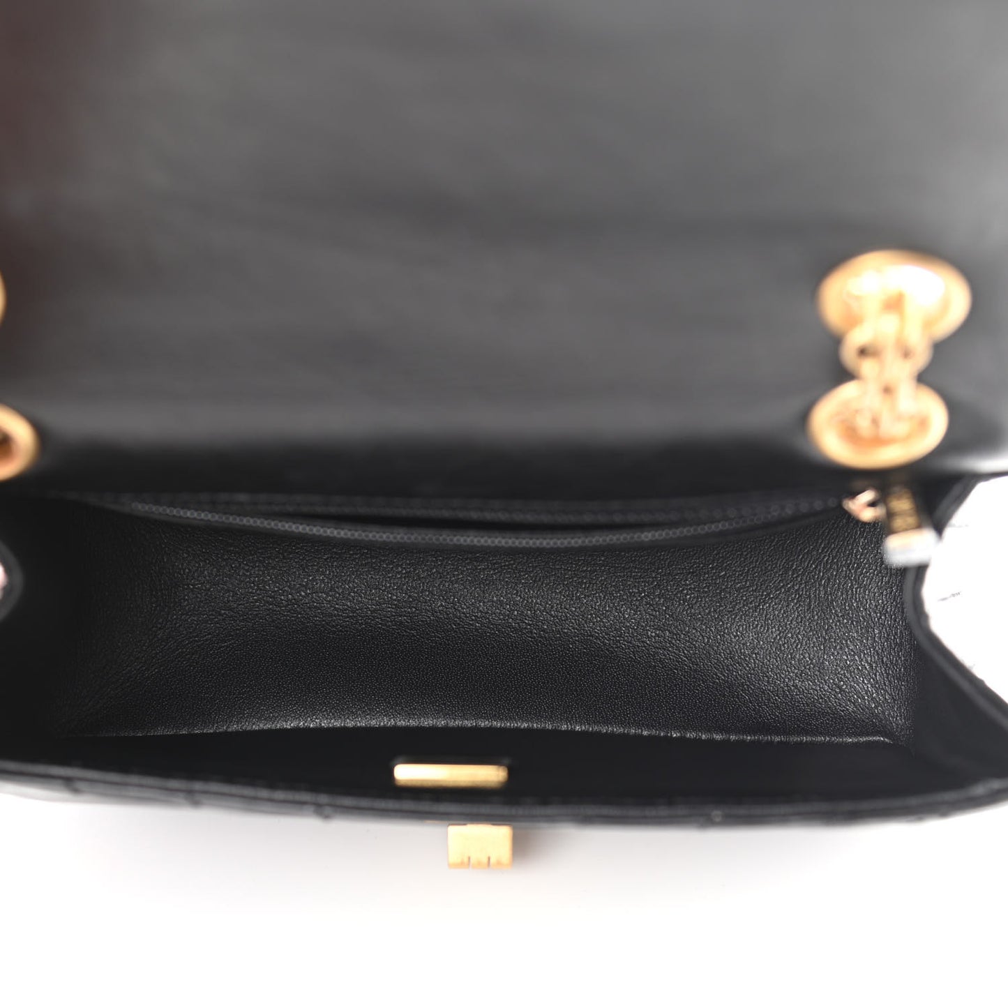 Aged Calfskin Chevron Quilted 2.55 Reissue Mini Flap Black