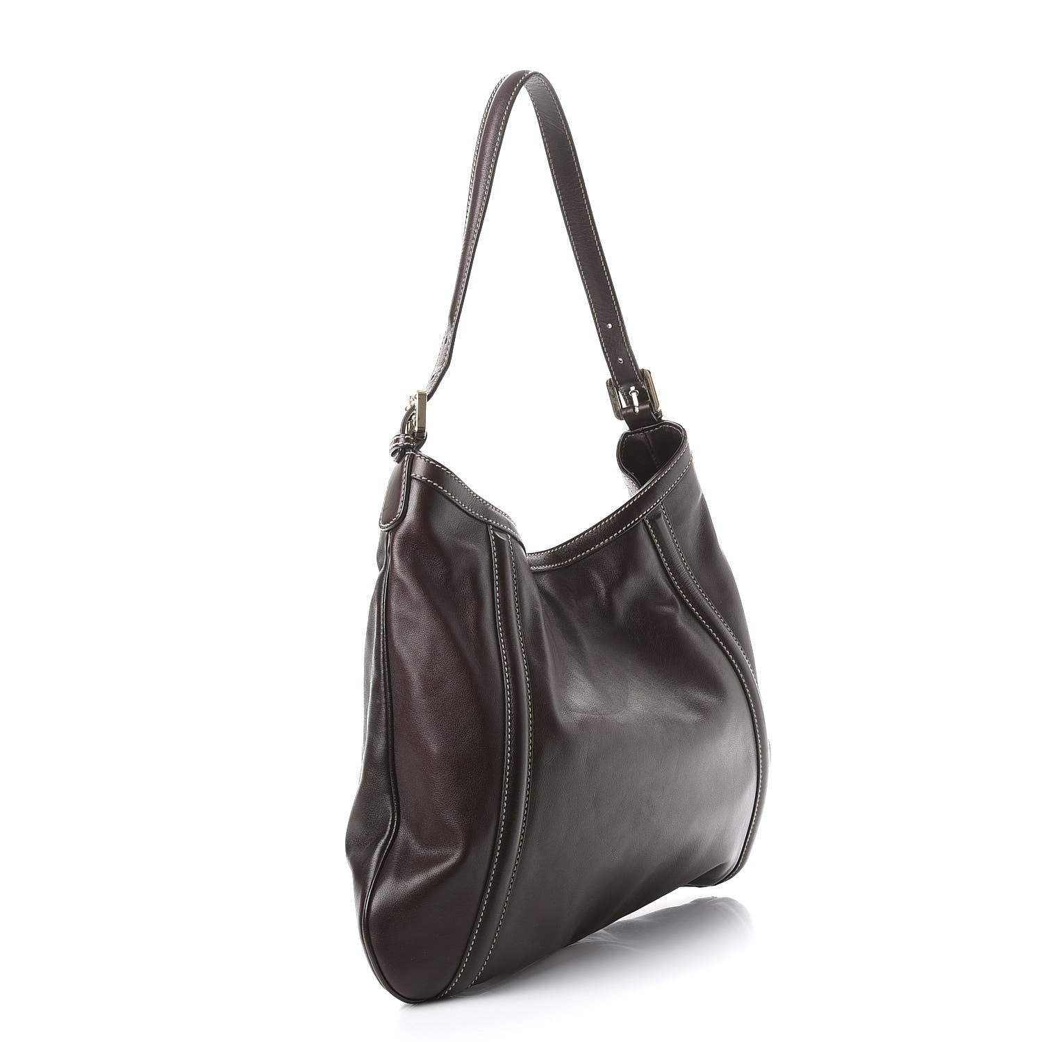 Gucci Calfskin Medium Britt Hobo Dark Brown 3 of 10