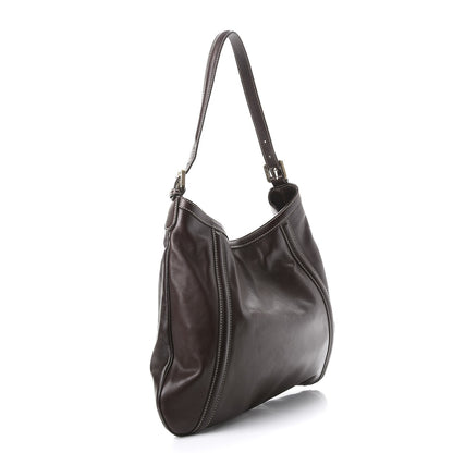 Gucci Calfskin Medium Britt Hobo Dark Brown 3 of 10