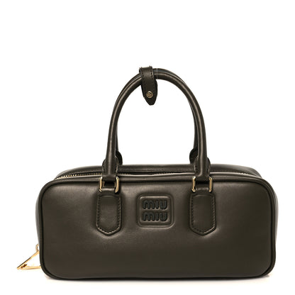 Miu Miu Calfskin Arcadie Top Handle Bag Military Green 1 of 9