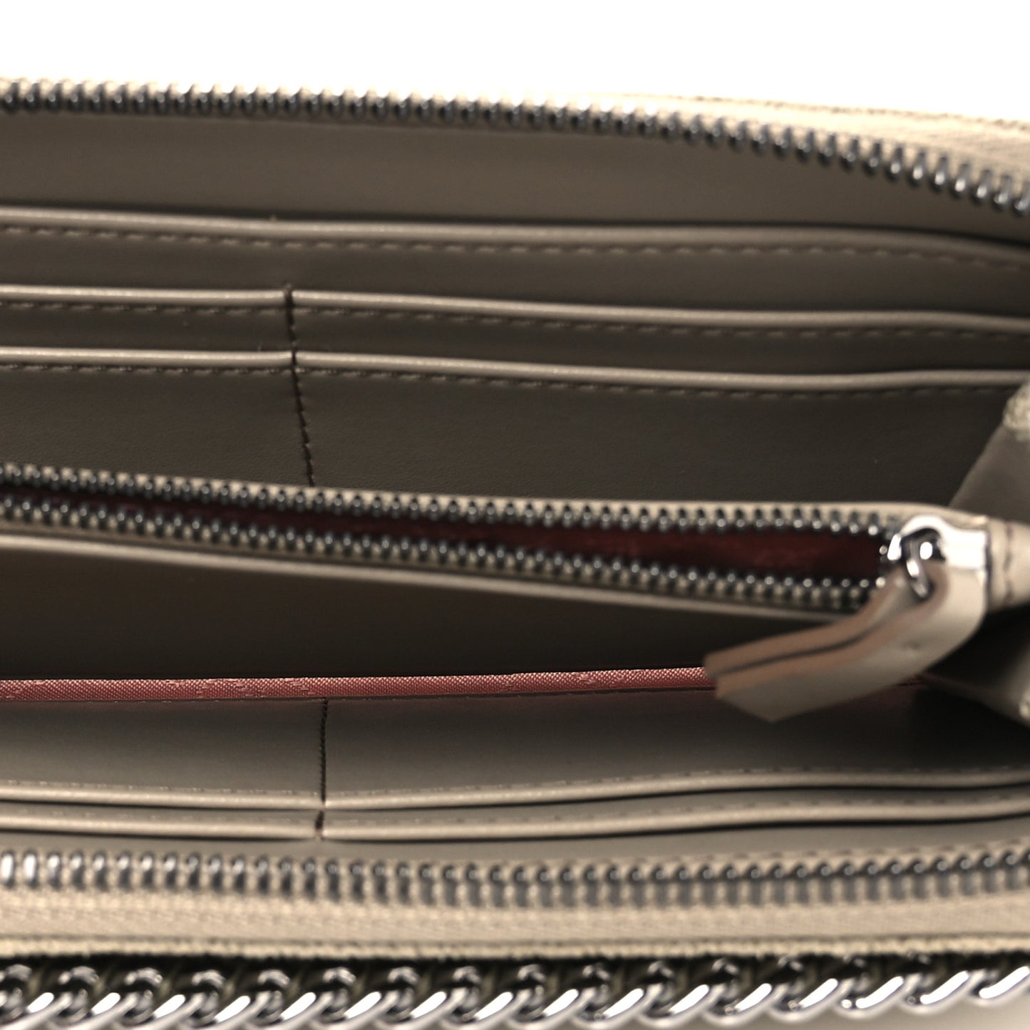 Shaggy Deer Chevron Zip Wallet Light Khaki