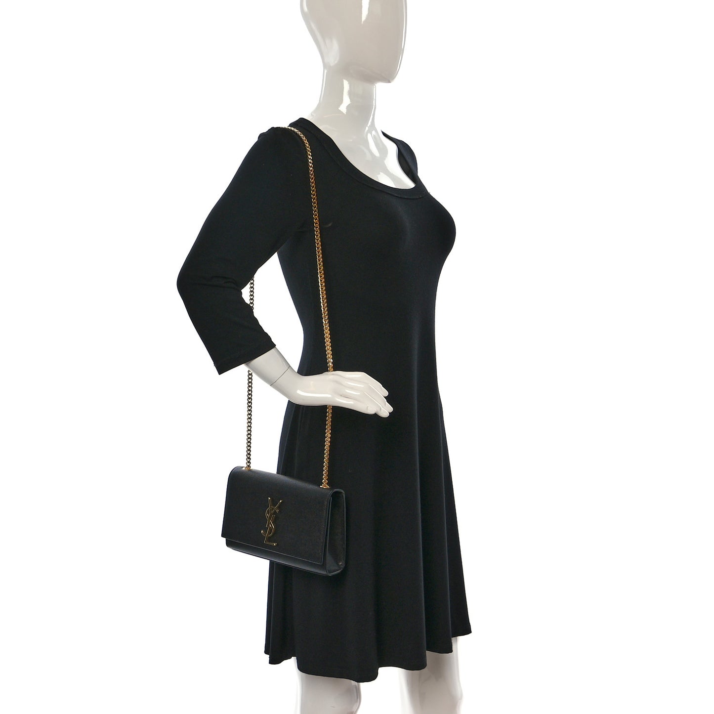 Grain De Poudre Small Monogram Kate Satchel Black
