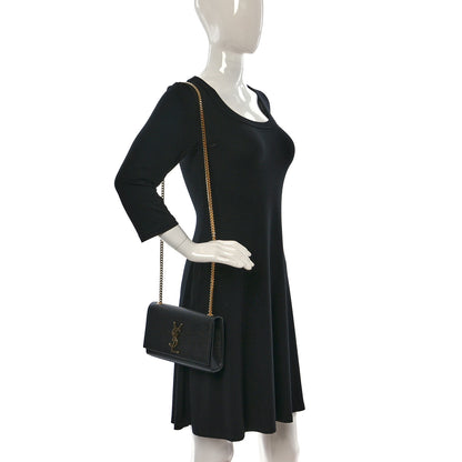 Saint Laurent Grain De Poudre Small Monogram Kate Satchel Black 2 of 8