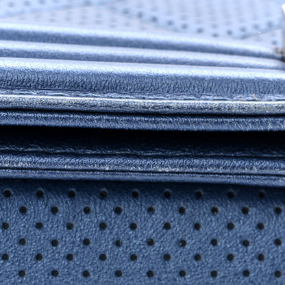 Chanel Perforated Lambskin Quilted New Medium Boy Flap Blue 11 of 12