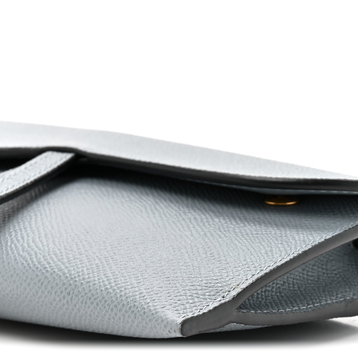 Christian Dior Grained Calfskin Saddle Chain Wallet Pouch Cloud