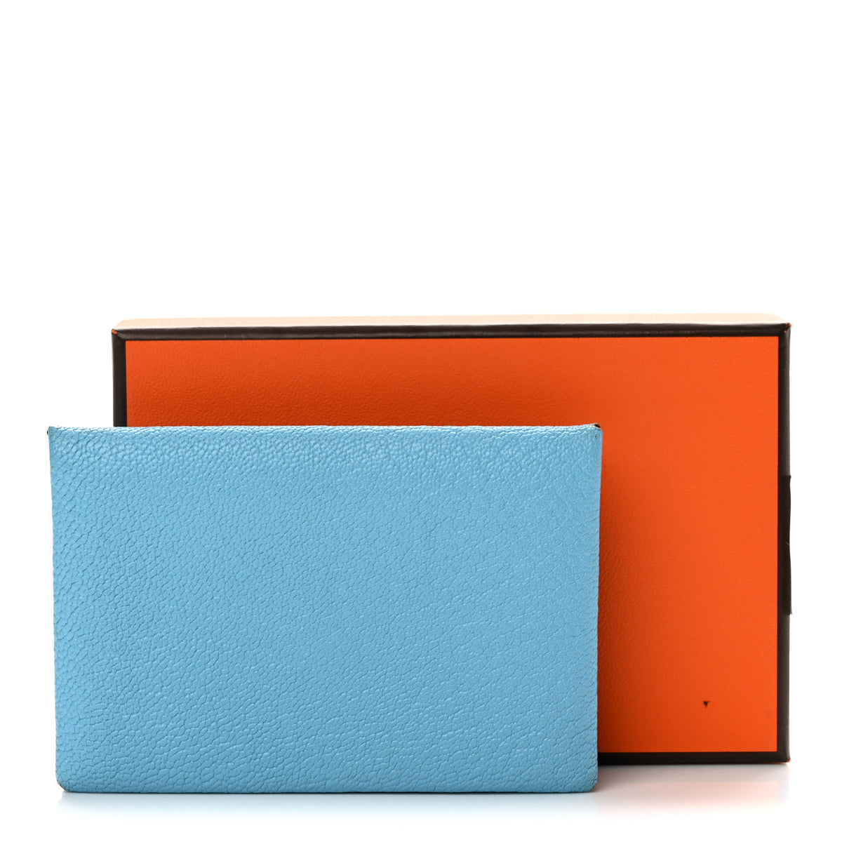 Chevre Mysore Verso Calvi Card Case Celeste Kraft