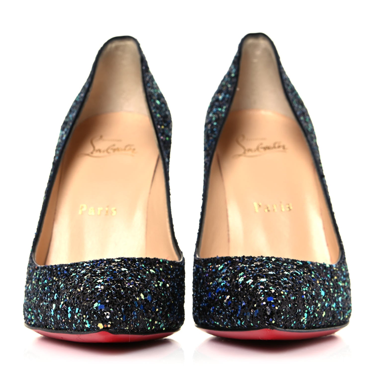 Christian Louboutin Glitter Pigalle Follies 100 Pumps 37 Black 2 of 7