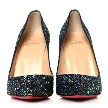 Christian Louboutin Glitter Pigalle Follies 100 Pumps 37 Black 2 of 7