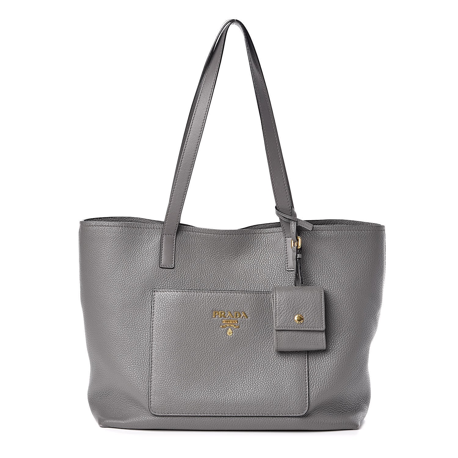 Prada Vitello Daino Pocket Shopping Tote Marmo 1 of 11