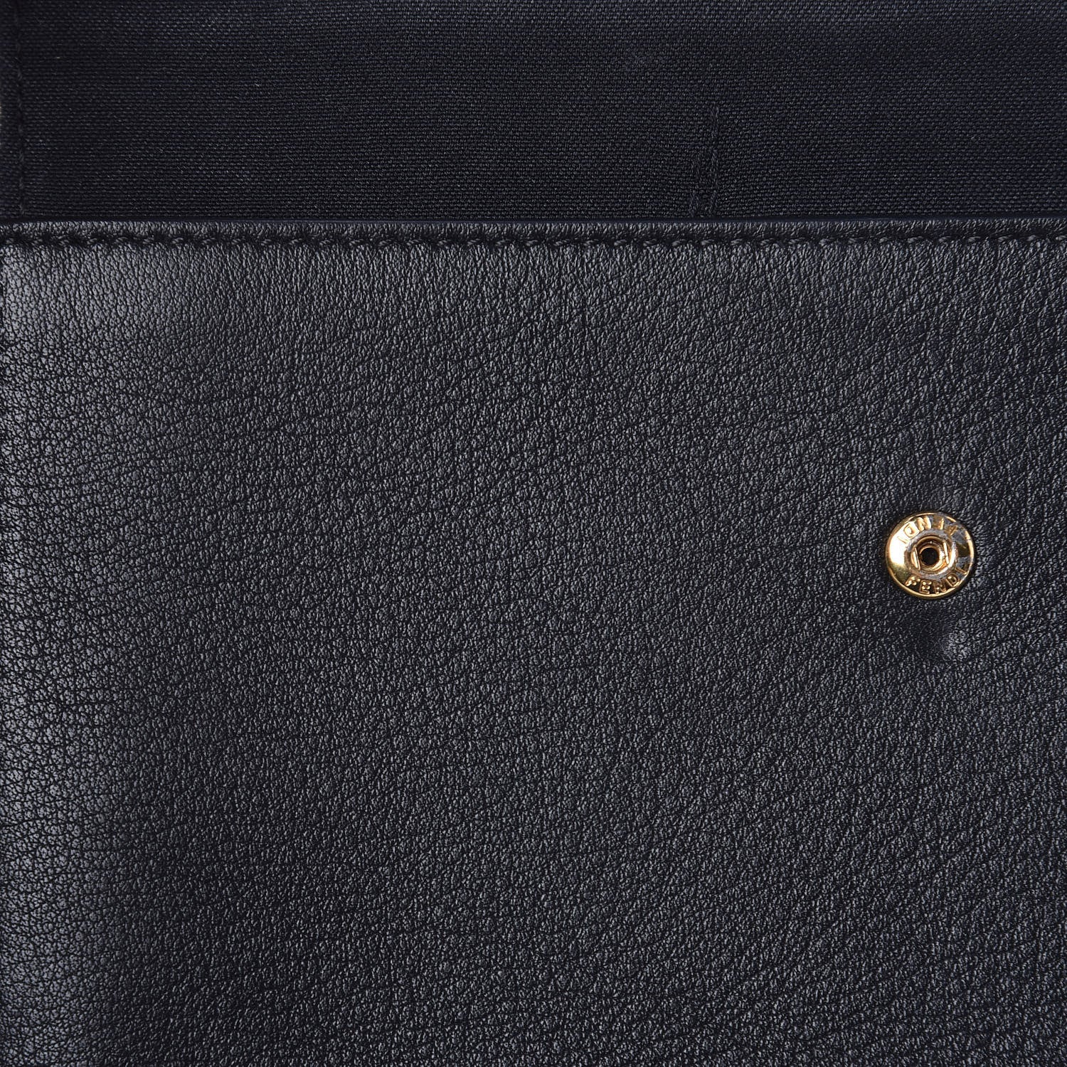 Fendi Vitello Dolce Fox Fur Monster Eyes Mini 2Jours Pouch Black Yellow 16 of 21