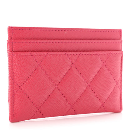 Chanel Caviar Quilted French New Wave Card Holder Fuchsia 3 of 9