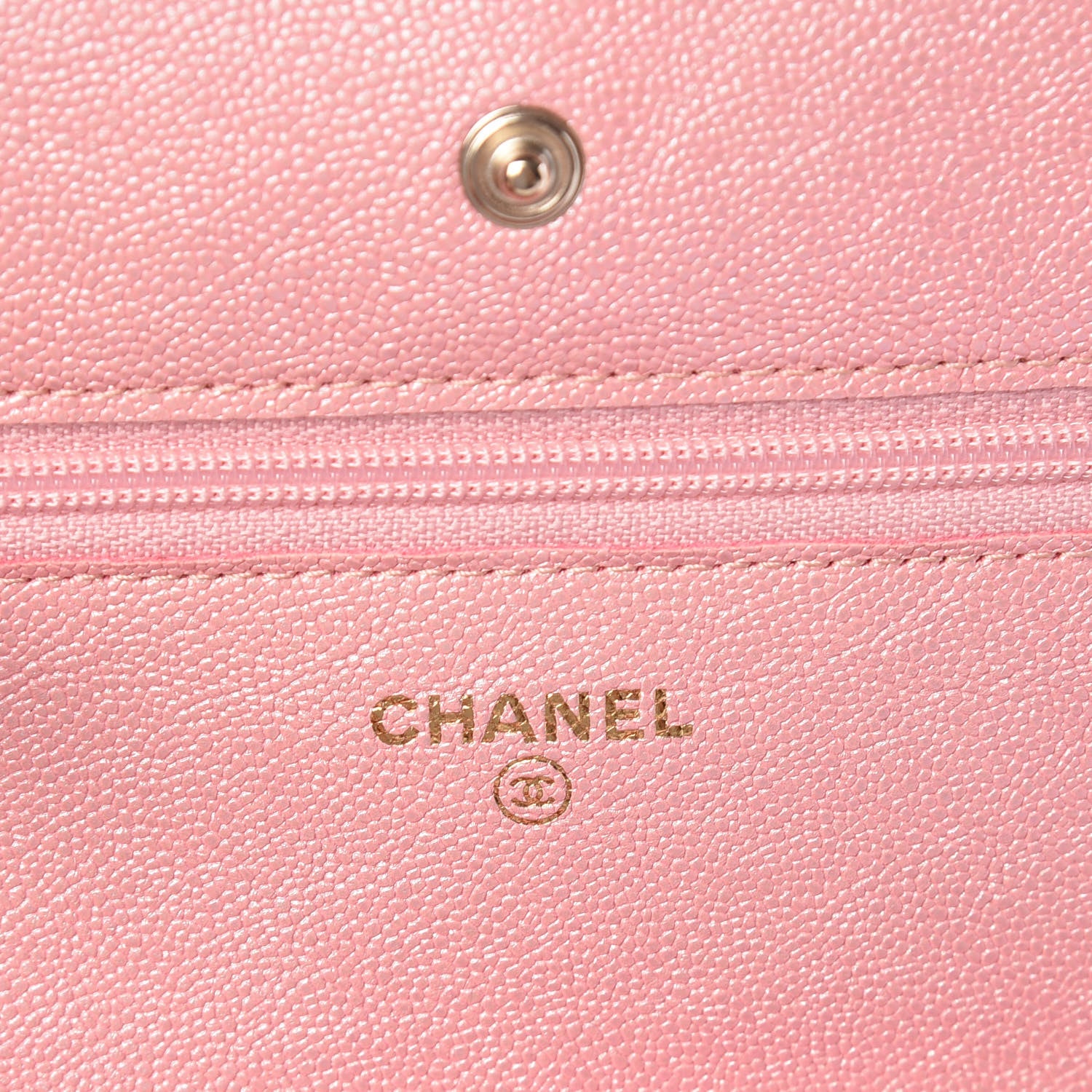 Chanel Iridescent Caviar Quilted Wallet on Chain WOC Rose Pink 6 of 11