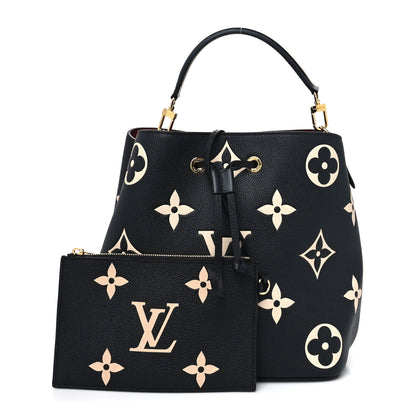 Louis Vuitton Empreinte Monogram Giant Neonoe MM Black Beige 1 of 13
