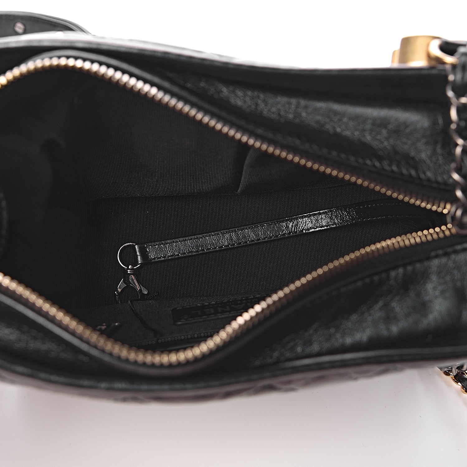 Chanel Iridescent Aged Calfskin Quilted Small Gabrielle Hobo Black 5 of 10