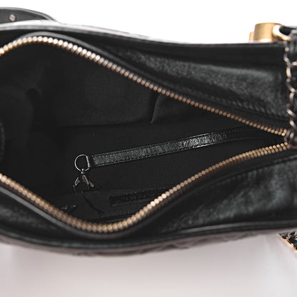Chanel Iridescent Aged Calfskin Quilted Small Gabrielle Hobo Black 5 of 10
