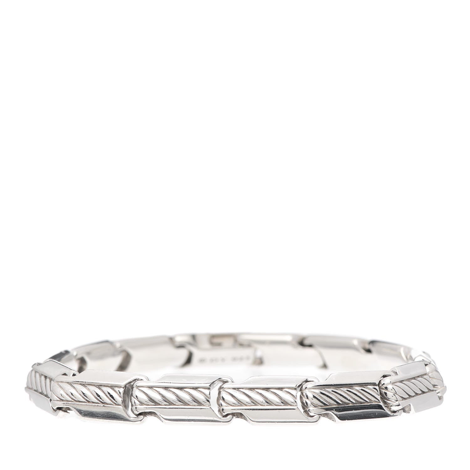 David Yurman Sterling Silver Beveled Link Chain Bracelet 1 of 6