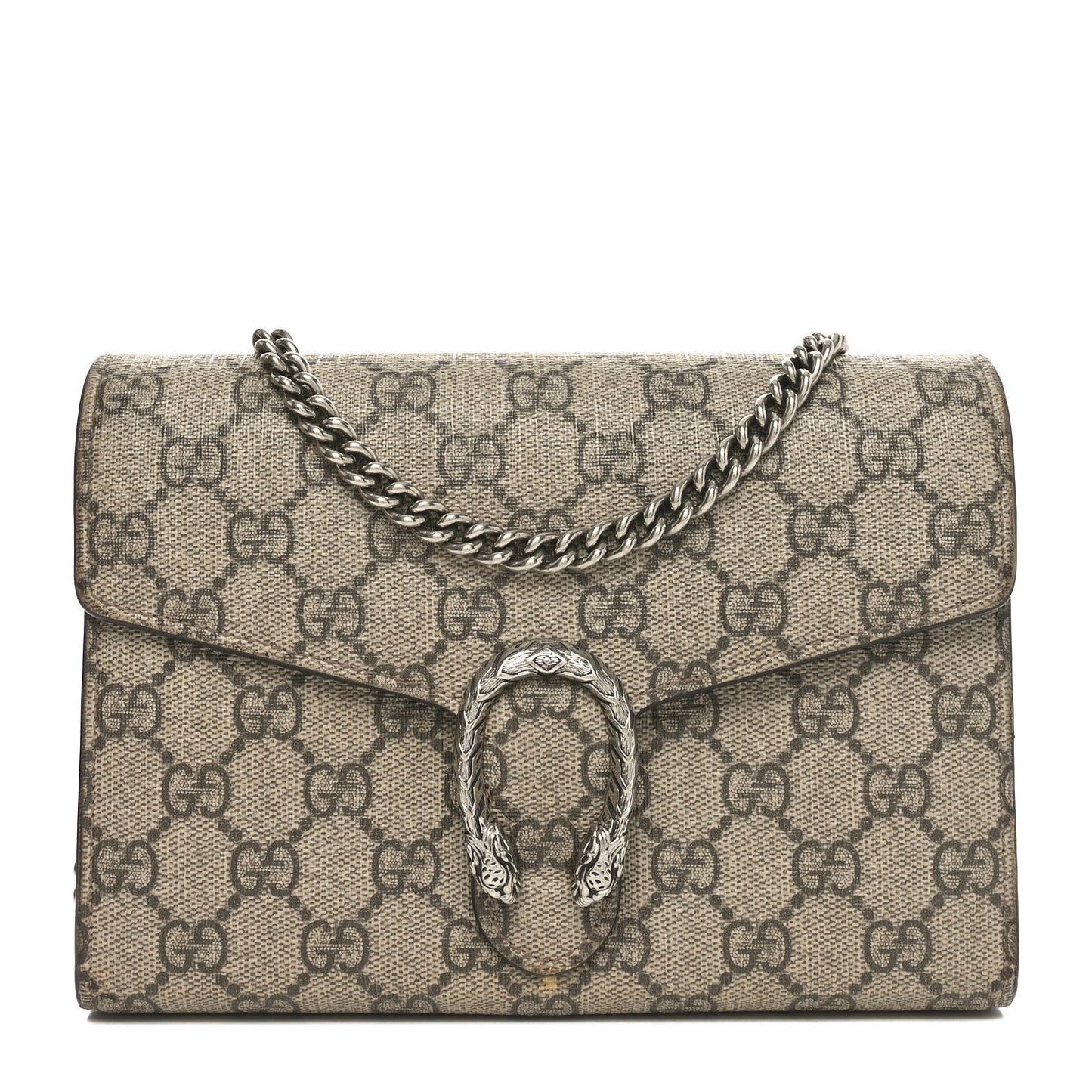 GG Supreme Monogram Mini Dionysus Chain Wallet Beige Taupe