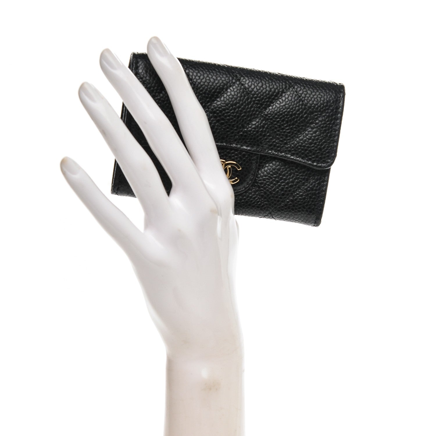 Chanel Caviar Quilted Flap Card Holder Black 2 of 7
