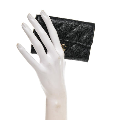 Chanel Caviar Quilted Flap Card Holder Black 2 of 7