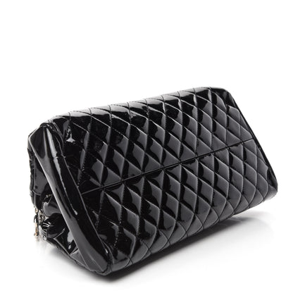 Chanel Patent Quilted Medium Just Mademoiselle Bowling Bag Black 4 of 10