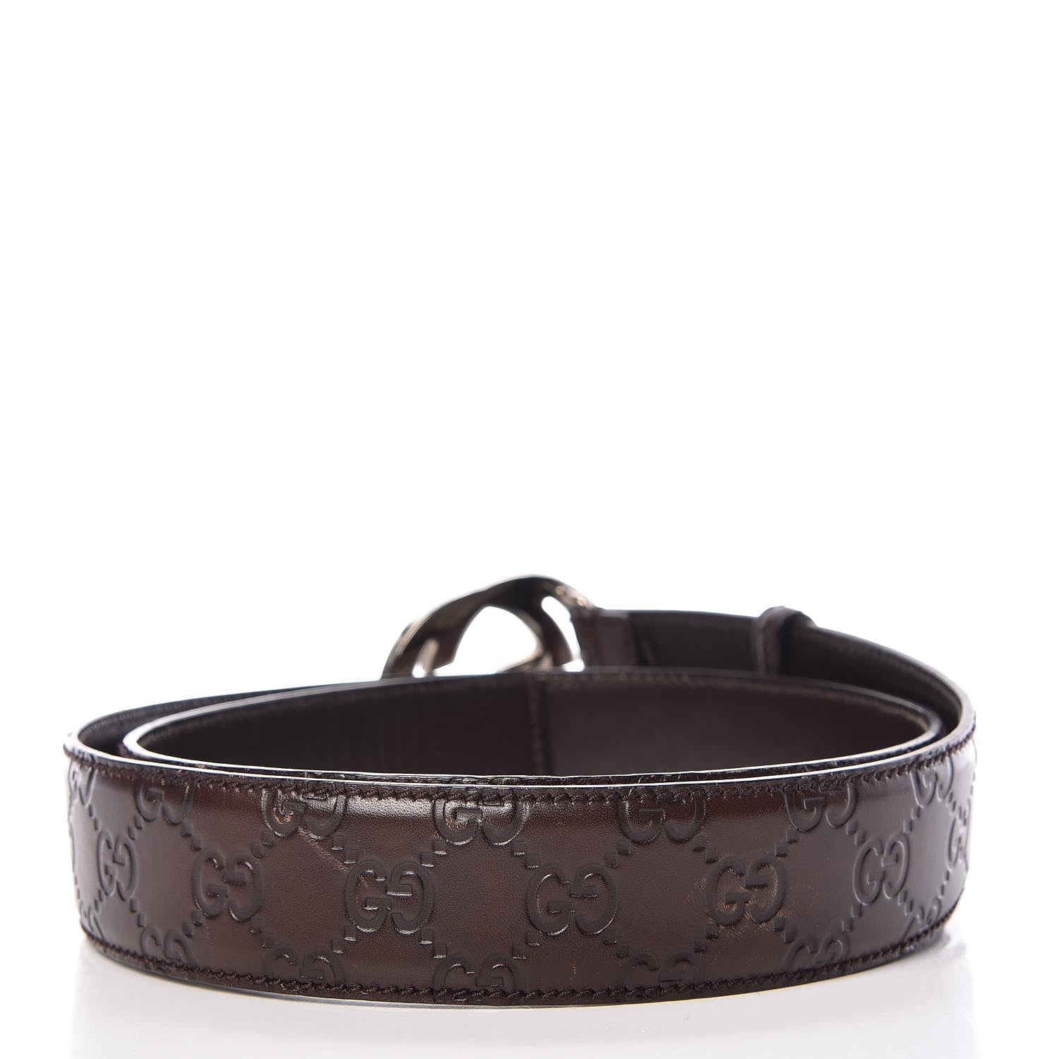 Gucci Guccissima Interlocking G Belt 100 40 Dark Brown 3 of 7