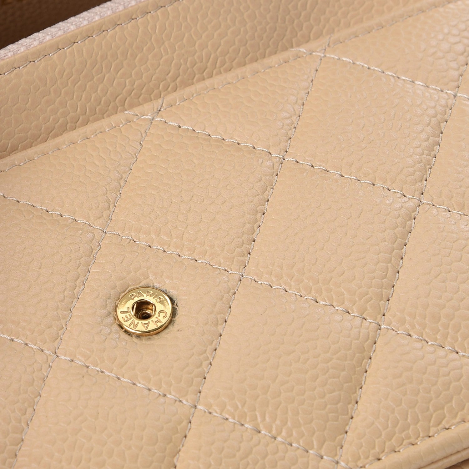 Chanel Caviar Quilted Wallet On Chain WOC Beige Clair 13 of 14
