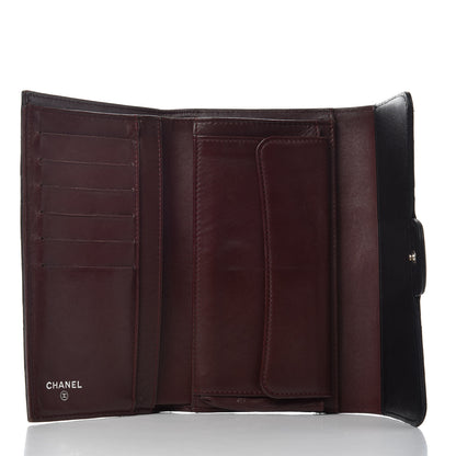 Chanel Lambskin Quilted Large Flap Wallet Black 5 of 7