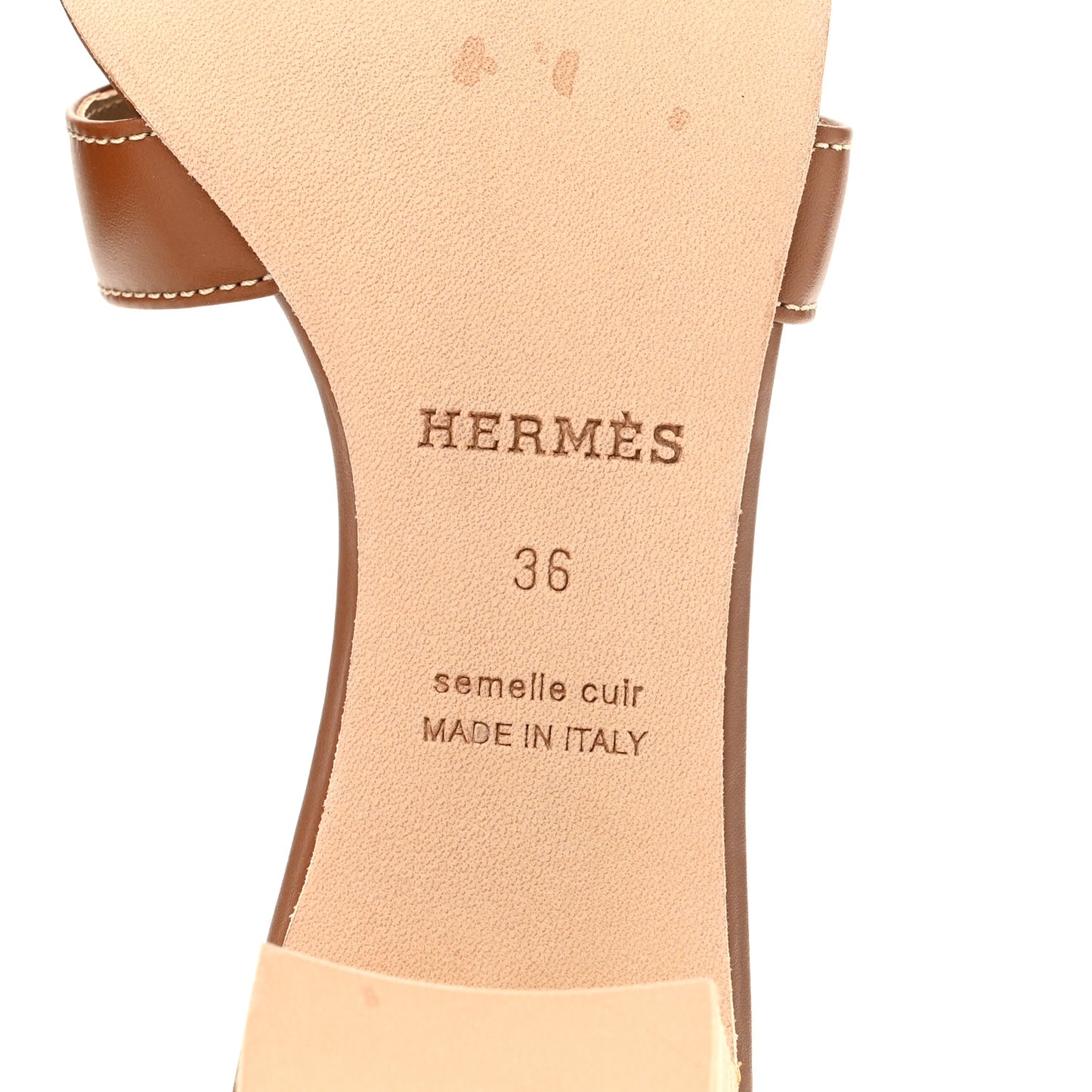 Calfskin Oasis Sandals 36 Gold