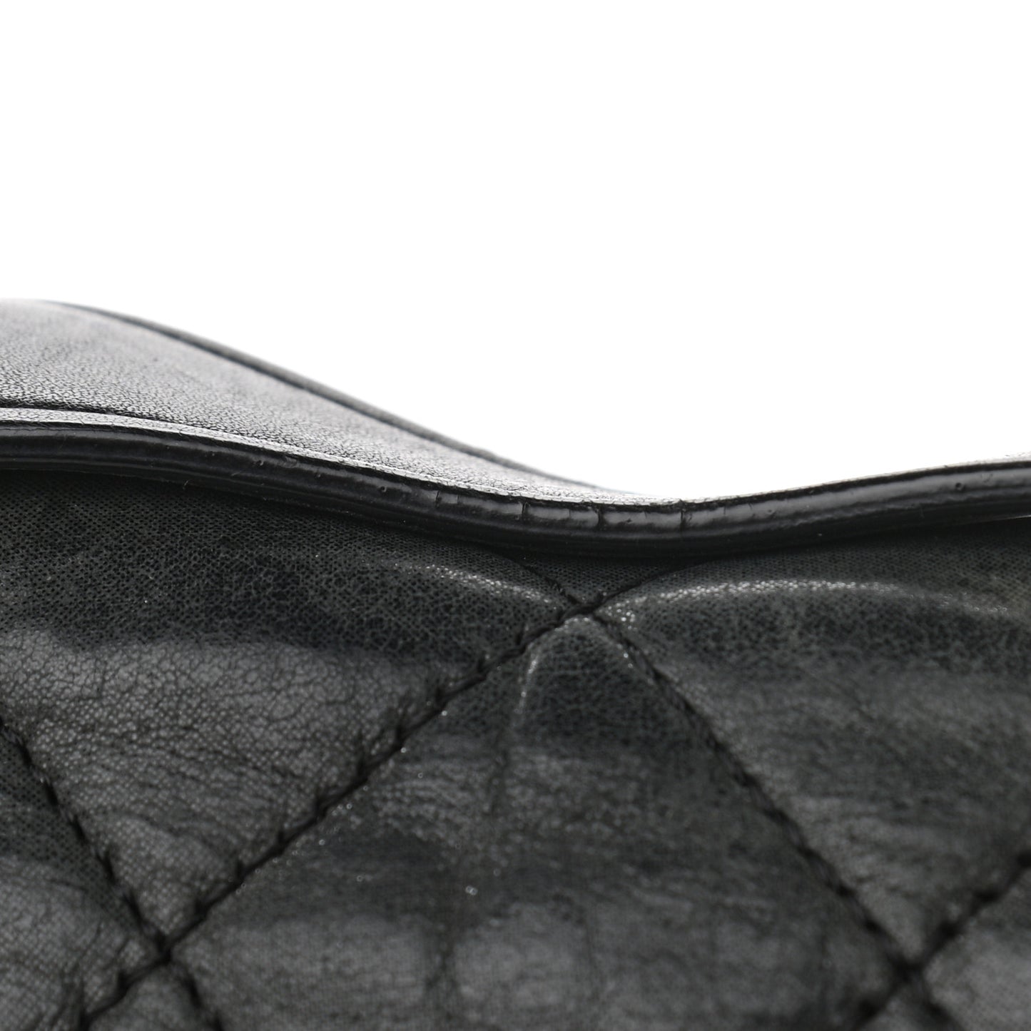 Iridescent Calfskin Medium In The Mix Flap Black