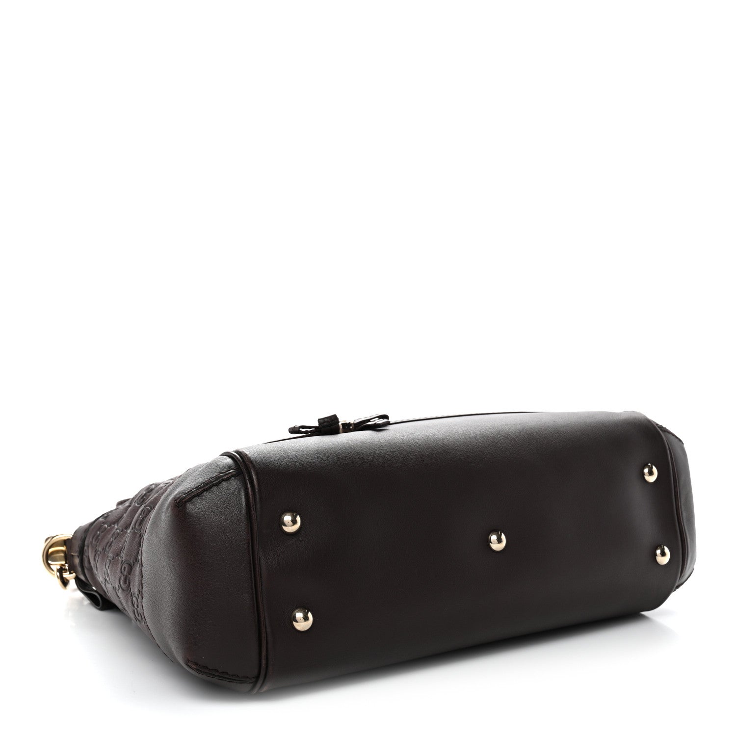 Gucci Guccissima Mayfair Top Handle Satchel Dark Brown 4 of 13