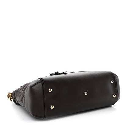 Gucci Guccissima Mayfair Top Handle Satchel Dark Brown 4 of 13