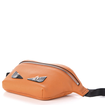 Fendi Cuoio Romano Metal Bug Eyes Kids Belt Bag Orange 7 of 10