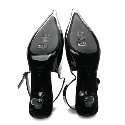 Jimmy Choo Patent Amel 50 Slingback Pumps 39.5 Black 6 of 11