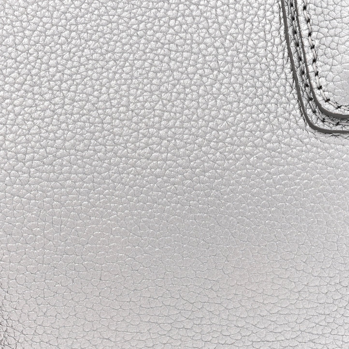 Metallic Grained Calfskin Medium Milla Tote Spike Silver