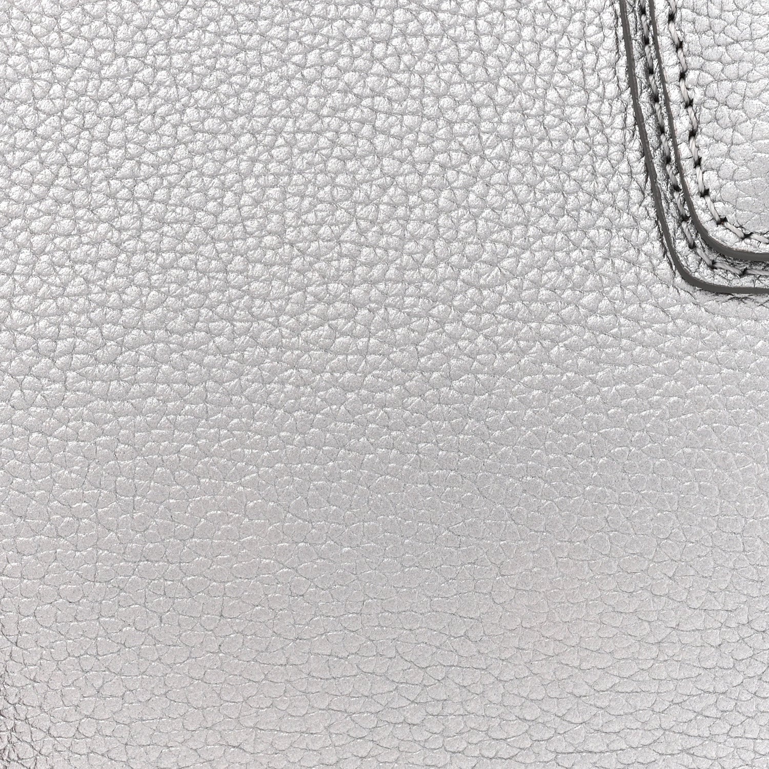 MCM Metallic Grained Calfskin Medium Milla Tote Spike Silver 7 of 13